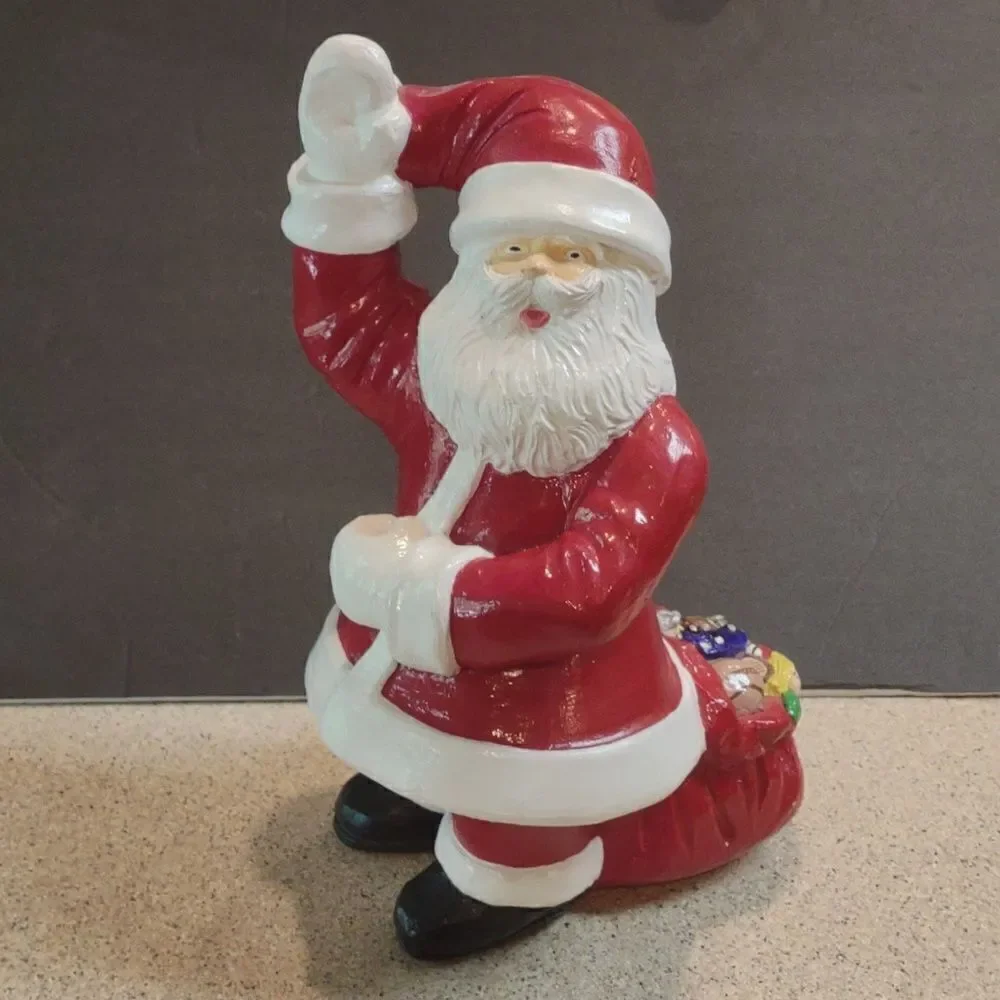 Vintage Santa Ceramic Door Stop Figure.   Ch1D